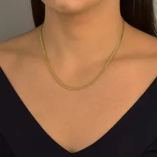 Aqua Jóias corrente feminina Lacraia Ouro 18K Amarelo 40 cm Foto mini  2