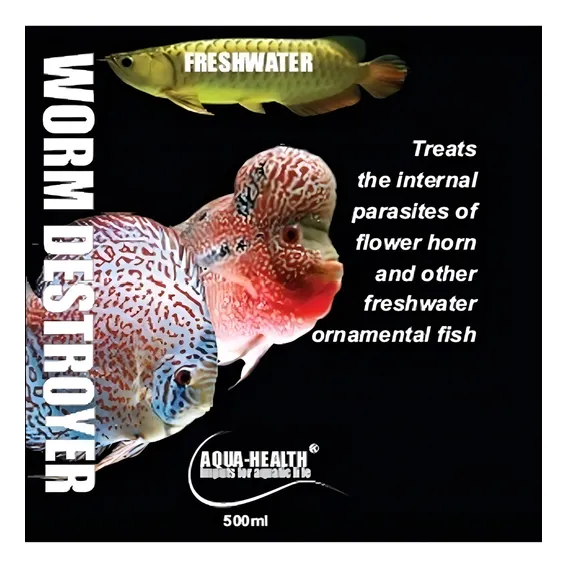 Aquahealth Worm Destroyer 500ml - VermÃfugo Discos & Peixes Foto 1