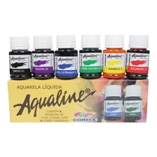 Aqualine Aquarela Líquida Estojo 06 Cores Corfix Foto mini 1