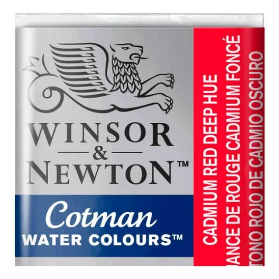 Aquarela Cotman W&n Pastilha 098 Cadmium Red Deep Hue Foto 1