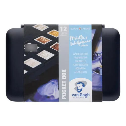 Aquarela Em Pastilha Talens Van Gogh 12 Cores Metálicas Foto 1
