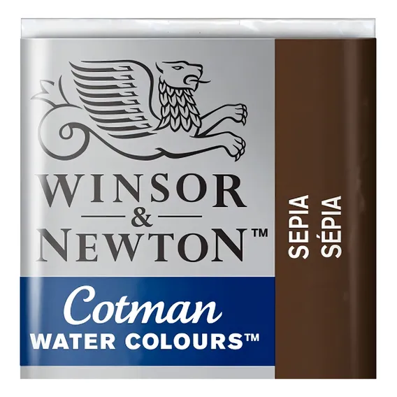 Aquarela Winsor & Newton Cotman Pastilha 609 Sepia Foto 1