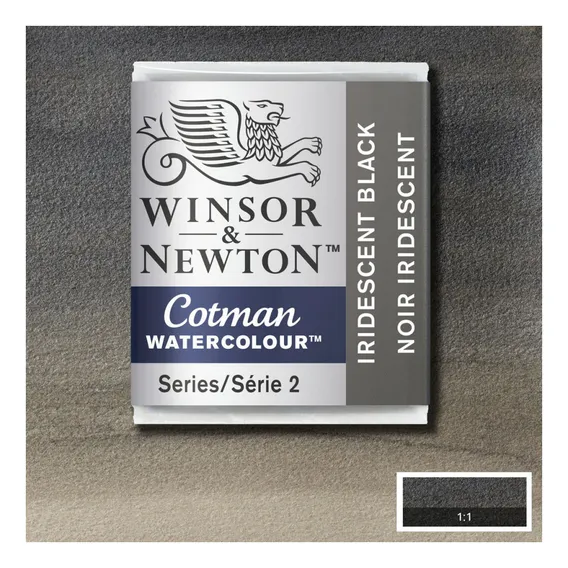 Aquarela Winsor & Newton Cotman Pastilha Iridescent Black Foto 1