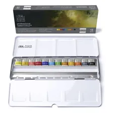 Aquarela Winsor & Newton Profissional Pastilha Box 12 Cores Foto mini 3