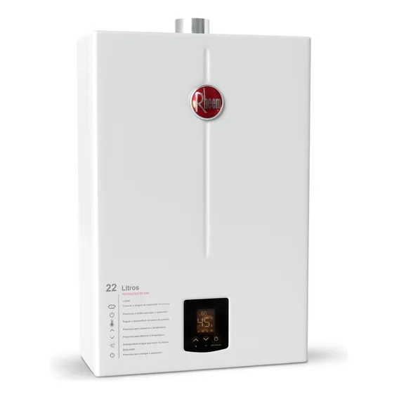 Aquecedor 22 Litros Digital Rheem Ef Bivolt GN Foto 1