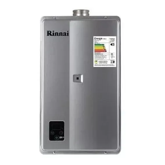 Aquecedor A Gás 27 Litros Rinnai E27 Prata Gás Botijão Glp Foto 1