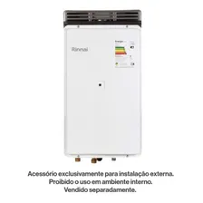 Aquecedor a gás GLP Rinnai REU-2802 FEC prata 127/220V Foto mini  2