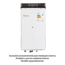 Aquecedor a gás GN Rinnai REU-2802 FEC prata 127/220V Foto mini 2