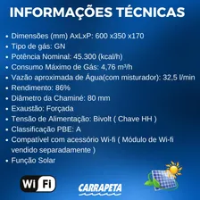 Aquecedor a gás GN Rinnai REU-E331 FEH preto 127/220V Foto mini 4