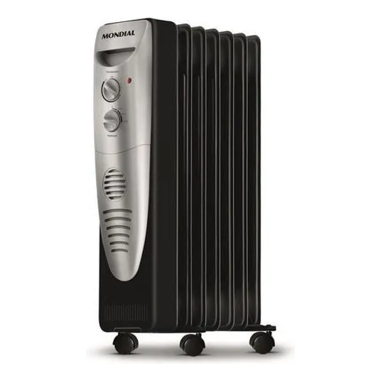 Aquecedor À Óleo Mondial - Preto/cinza - 110v Foto 1