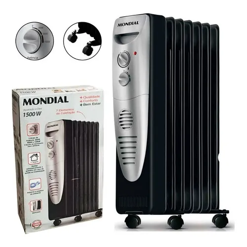 Aquecedor A Óleo Multifuncional 1500w Portátil A-06 Mondial 127v Foto 1