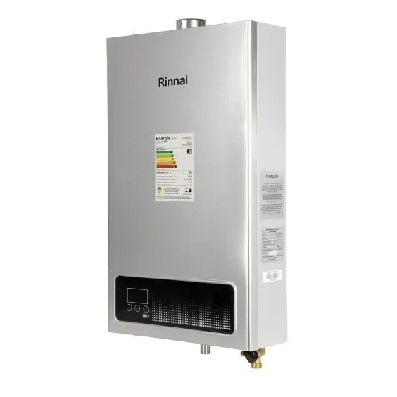 Aquecedor Agua A Gás Rinnai Digital Gn 15 Litros E15 Prata Cor Prateado 110V/220V Foto 1
