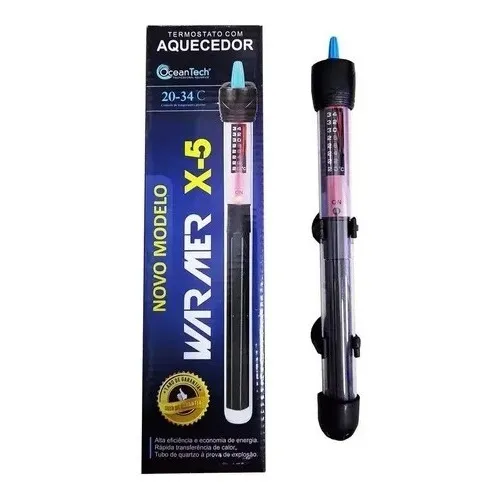 Aquecedor Com Termostato 25w Ocean Tech Aquário Pequeno 220V Foto 1