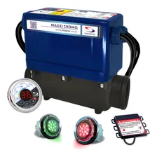 Aquecedor Cromoterapia Sinapse 8000w 220v 2 Spots Inox - Banheira Spa Ofuro Hidromassagem Foto mini 1