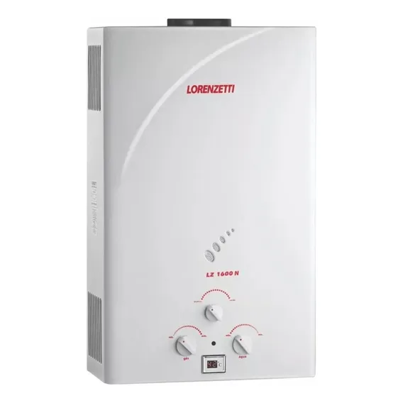 Aquecedor de água A Gás Lorenzetti Lz 1600 Gn 15L - GN Foto 1