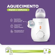 Aquecedor De Mamadeiras 220v Branco - SCF355/08 Philips Avent Aquecedor portatil de mamadeira aquecedor de mamadeira elétrico Foto mini 3