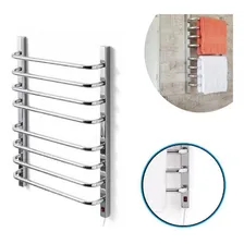 Aquecedor de Toalhas Elétrico Grande Para 2 Toalhas Cromado Toalheiro Térmico 220v Fio Lado Direito Flape Foto mini  2
