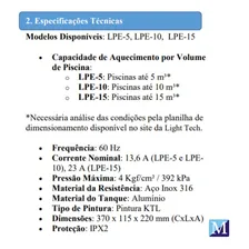 Aquecedor Elétrico Para Piscinas Até 10 Mil Litros Light Tec Foto mini 4