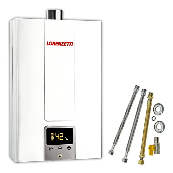 Aquecedor Lorenzetti Lz1600de Gás Natural Bivolt Digital Cor Branco Tipo De Gás Gn Foto 1