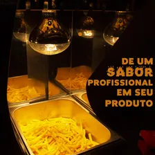 Aquecedor Mantenedor Conservador Batata Fritas Alimentos All Black 2 Cubas Foto mini 4