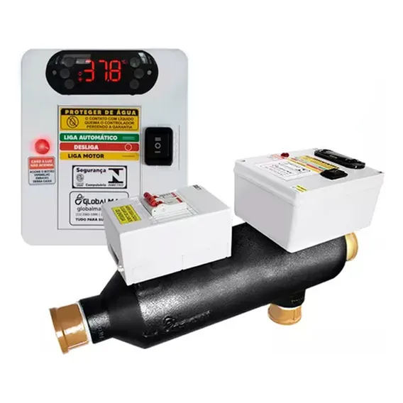 Aquecedor Piscina Automático Digital Bomba Tri 380v 100m Foto 1