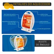 Aquecedor Ventisol quartzo branco 800W 220V Foto mini 3