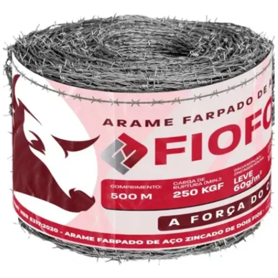 Arame Farpado Fioforte Rolo 500m 1,6mm Foto 1