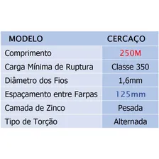 Arame Farpado Para Cerca Cercaço Zn3 250m 1,6mm Morlan Foto mini  2