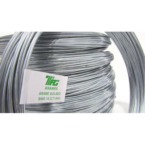 Arame Galvanizado Liso Cerca Artesanato Bwg 14(2,10mm)-5,0kg Foto 1