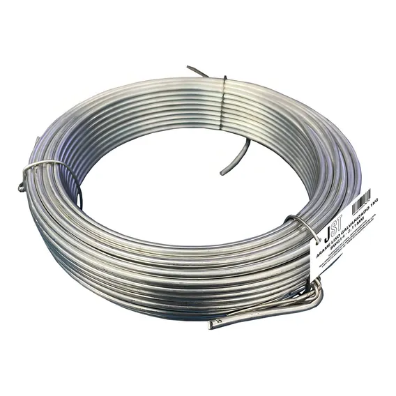 Arame Liso Galvanizado - Bwg14-2,11mm - 1 Kg - Jst Cor Prateado Foto 1