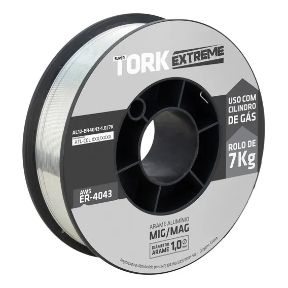 Arame Mig 1.0mm Alumínio Uso Com Gás Rolo De 7kg Tork Foto 1