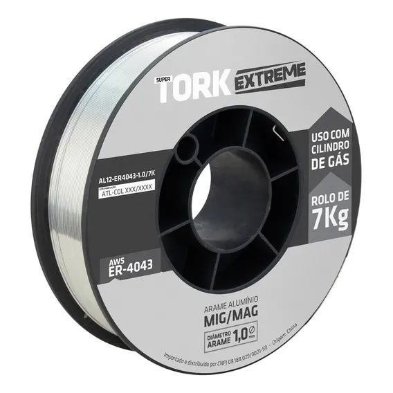 Arame Mig 1.0mm AlumĂnio Uso Com Gás Rolo De 7kg Tork Foto 1