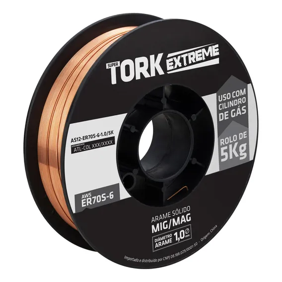 Arame Para Solda Mig De 1.0mm Rolo Com 5kg Uso Com Gás Foto 1