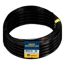 Arame Recozido Liso Grosso 5 Kg - Gerdau Cor Preto Foto  mini 1