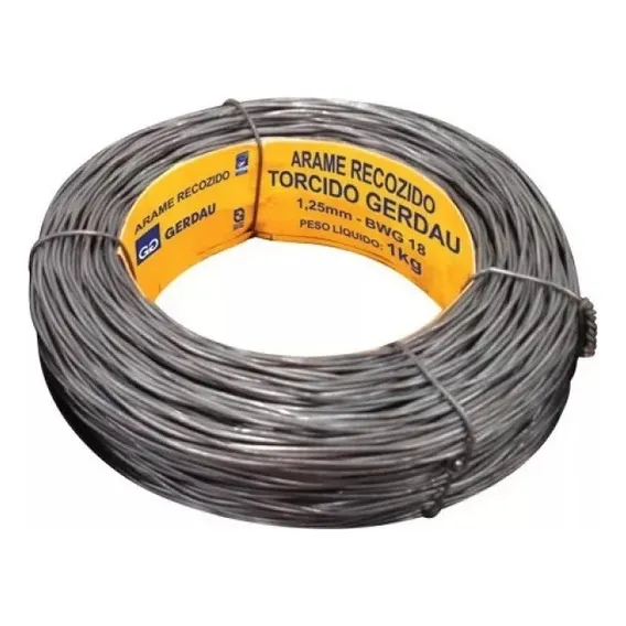 Arame Recozido Torcido Bwg 18 - 1,25mm - 1 Kg Gerdau Foto 1