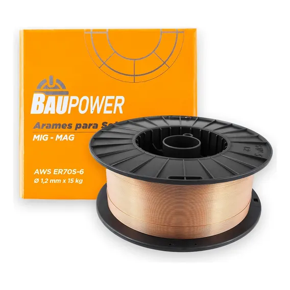 Arame Solda Mig 1,2mm 15kg, Er70s-6 - Baupower Foto 1