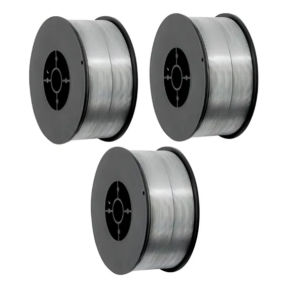 Arame Tubular Solda Mig S/ Gás 0.8mm 3 Rolos De 1kg Foto 1