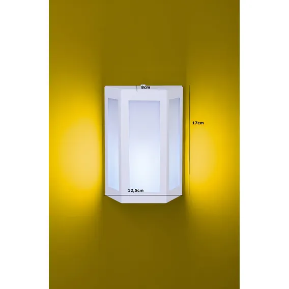 Arandela Bolt Trapézio 291 Ideal, Lustre Externo Branca Cor Preto 110V 220V (Bivolt) Foto 1
