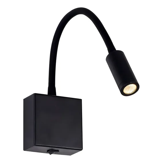 Arandela Cama Leitura Led 3w Haste Flexível 3000k Evy Preto 110V/220V Foto 1