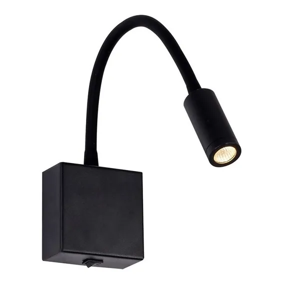 Arandela Cama P/leitura Led 3w 3000k Preta Haste Flexível Estrutura Preto Bivolt Foto 1