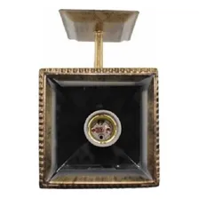 Arandela Colonial Quadrada Pequena Ideal Lustre Preta L2b Estrutura Ouro Velho 110v/220v Foto mini 3