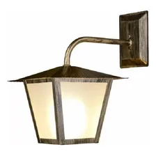 Arandela Colonial Quadrada Pequena Ideal Lustre Preta L2b Estrutura Ouro Velho 110v/220v Foto mini 1