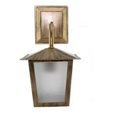 Arandela Colonial Quadrada Pequena Ideal Lustre Preta L2b Estrutura Ouro Velho 110v/220v Foto mini 2