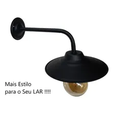 Arandela Completa P/ Tempo 9´´ Enerlux Preta Cor Preto 110V/220V Foto mini 2