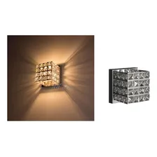 Arandela De Cristal Legítimo Efeito C/ 2 Focos Cor Prateado 110V/220V (Bivolt) Foto  mini 1
