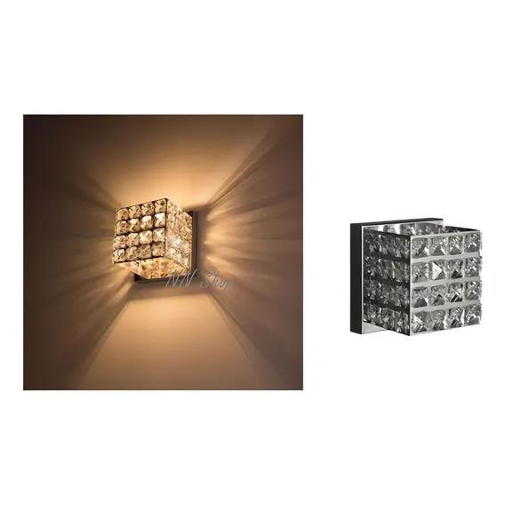 Arandela De Cristal Legítimo Efeito C/ 2 Focos Cor Prateado 110V/220V (Bivolt) Foto 1