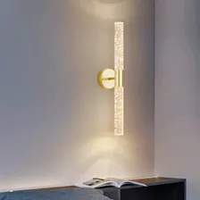 Arandela De Parede Tubo Cristal Empire Bolha De Água Estrutura Dourado 110v/220v Foto mini 2