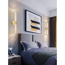 Arandela De Parede Tubo Cristal Empire Bolha De Água Estrutura Dourado 110v/220v Foto mini 3