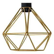 Arandela Diamante Cobre Preto Dourado Luminária Aramada 110V/220V (Bivolt) Foto mini 3