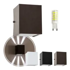 Arandela Efeito 6 Facho Em AlumĂnio + Lâmpada Led 5w St566 Estrutura Marrom Luz Branco quente 220V Foto mini 1